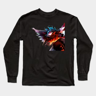 Demonic Wolf Left Wing Long Sleeve T-Shirt